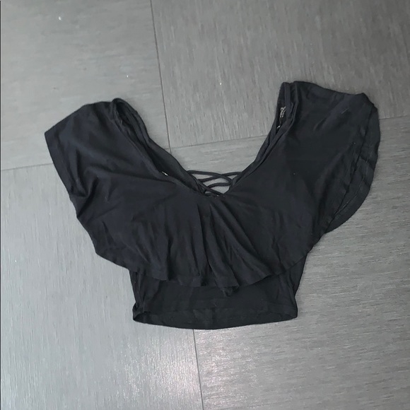 Black crop top - Picture 2 of 3